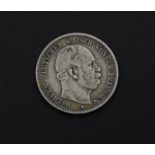 Zwei Mark 1876 Wilhelm Deutscher Kaiser König von Preussen A, 10,88g.,D. 27,8mm