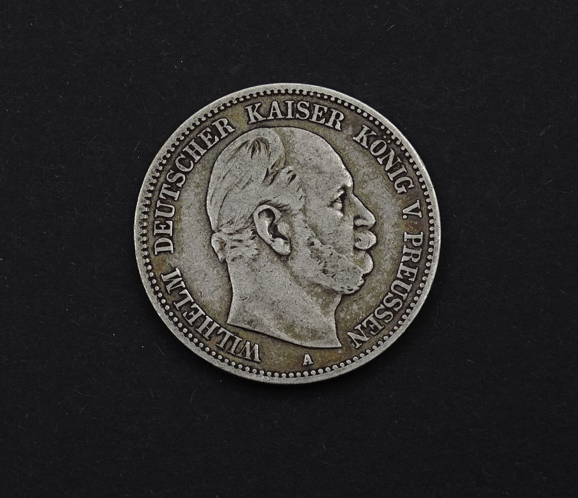 Zwei Mark 1876 Wilhelm Deutscher Kaiser König von Preussen A, 10,88g.,D. 27,8mm