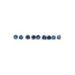 Konvolut blaue Diamanten zus. 0,64ct.