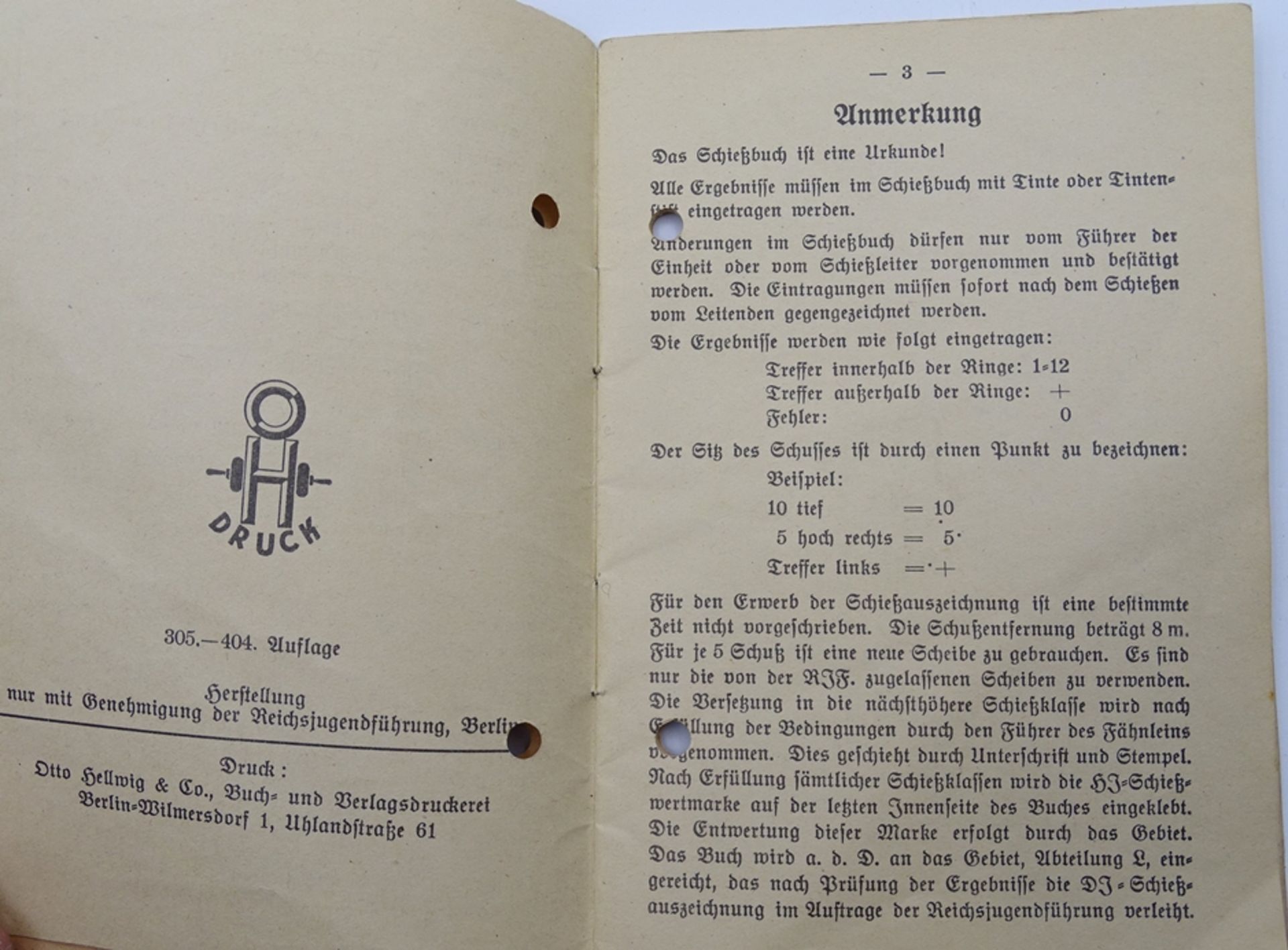 DJ in der HJ, Schießbuch (Luftgewehr) , Sonderklasse erfüllt - Bild 4 aus 11