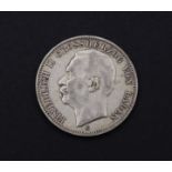 Drei Mark 1909 Friedrich II Grossherzog von Baden G, 16,58g.,D. 33,0mm