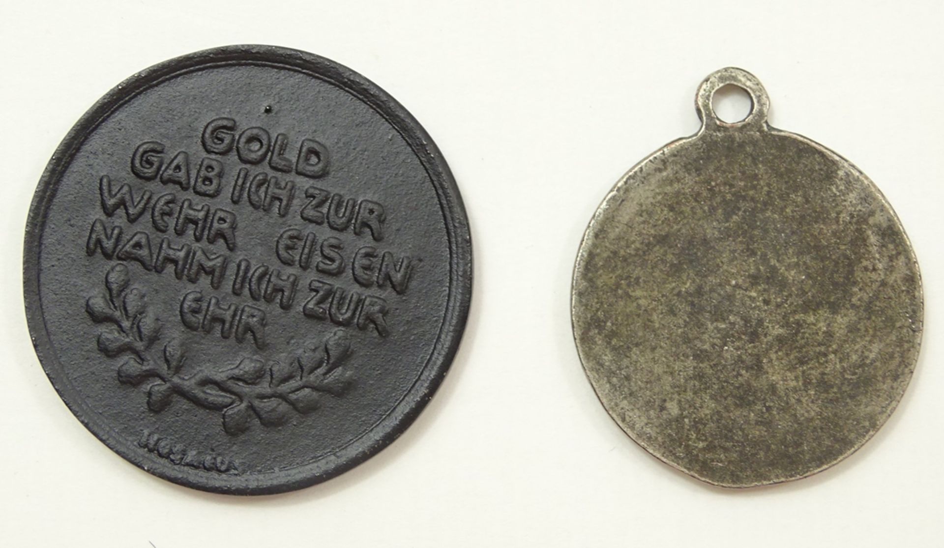 2 Medaillen, Gold für Eisen 1916 und 4. Gebirgsjäger Devision Enzian, Kuban-Brückenkopf 1940/44 - Bild 3 aus 3