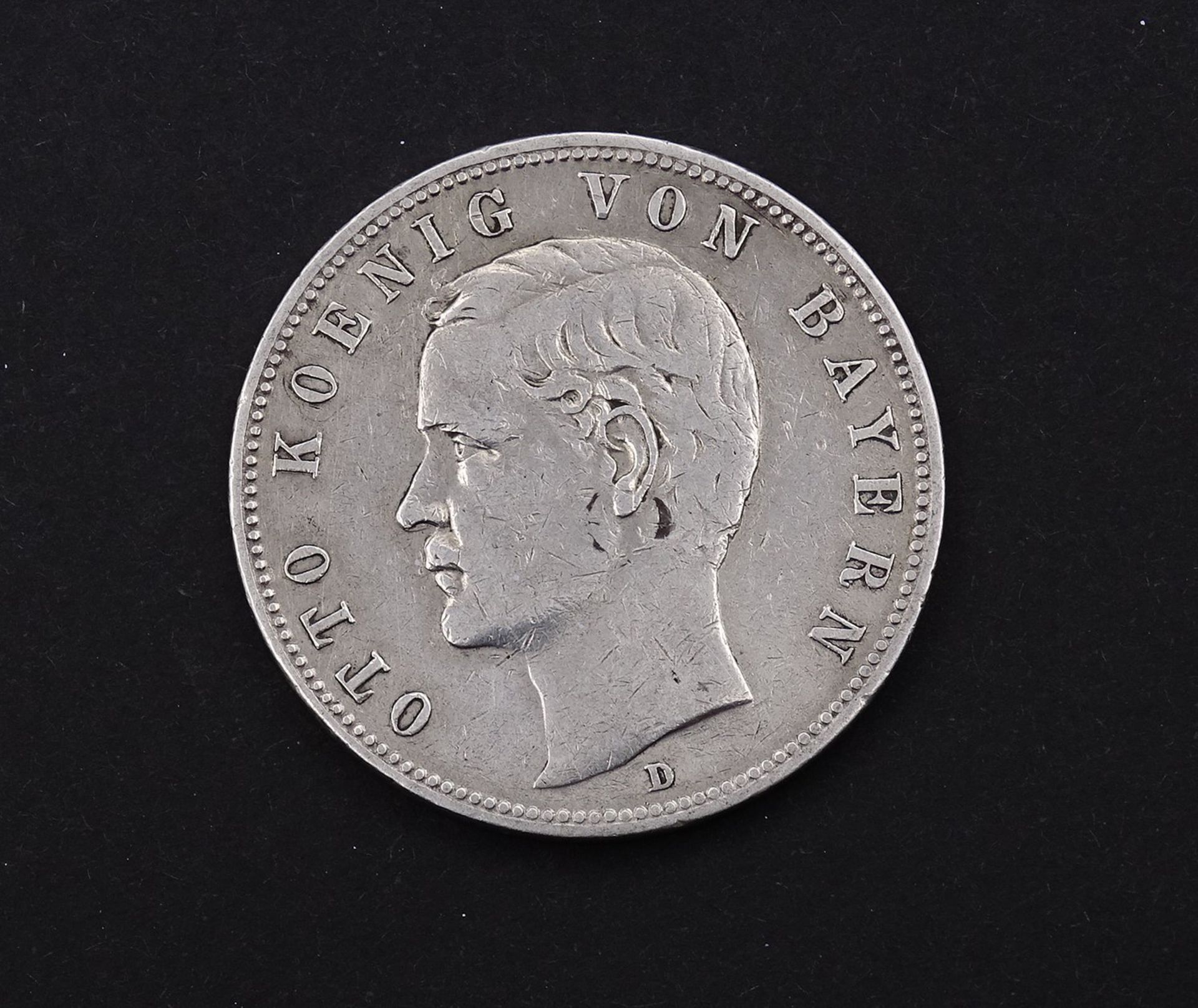 Fünf Mark 1901 Otto König von Bayern D, 27,54g., D. 38,0mm