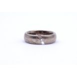 Brillant Silber Ring, 0,05ct., W/si, 8,5g., RG 55