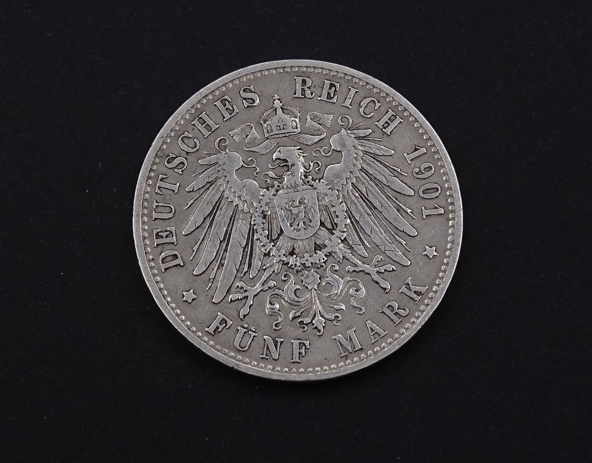 Fünf Mark 1901 Otto König von Bayern D, 27,54g., D. 38,0mm - Bild 2 aus 2