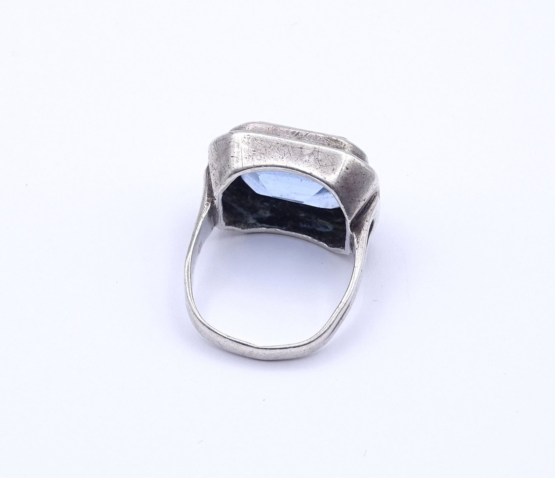 Silber Ring mit einen hellblauen Edelstein, Silber 0.835, 8,0g., RG 55 - Image 5 of 5