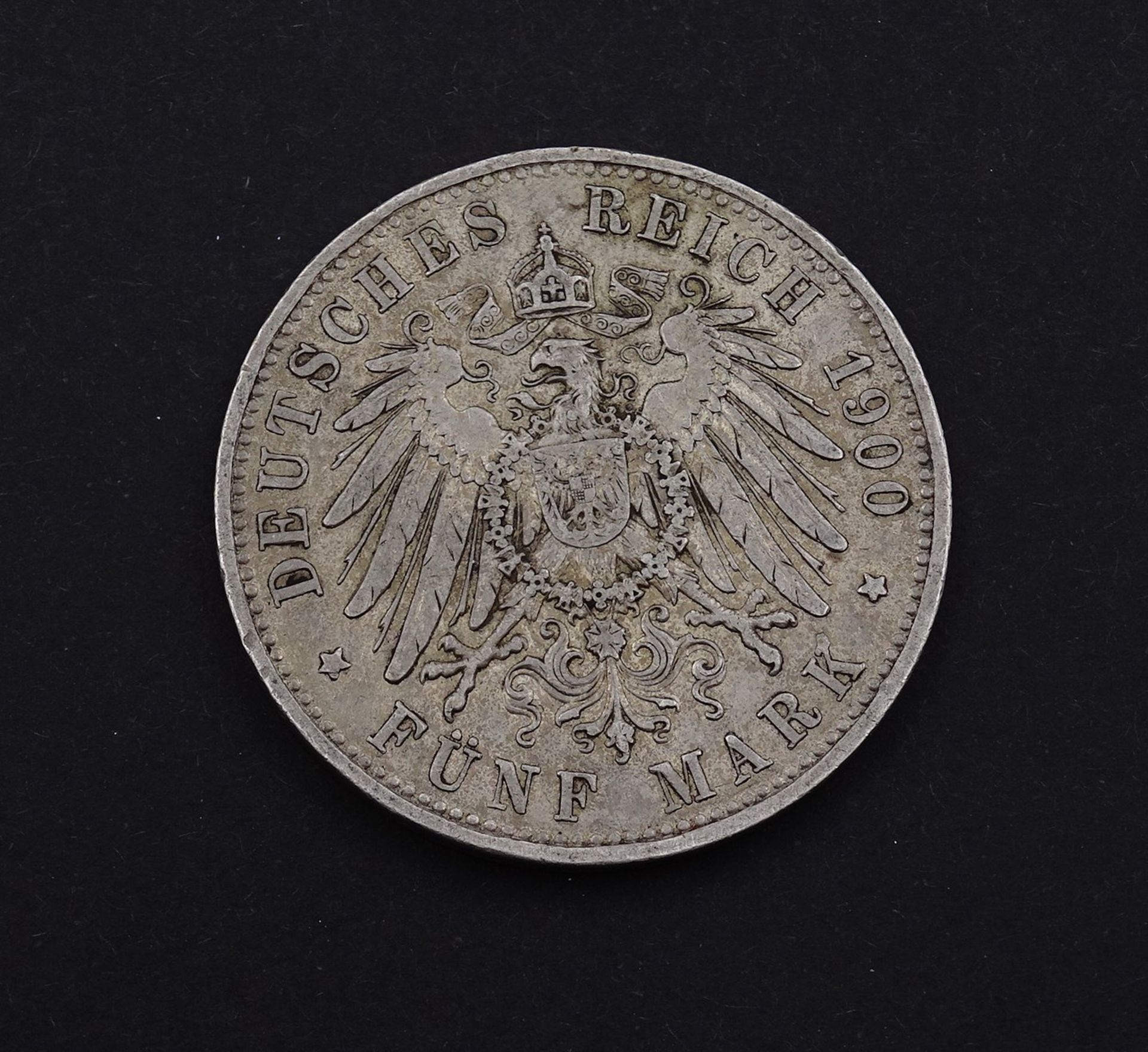 Fünf Mark 1900 Otto König von Bayern D, 27,66g., D. 37,9mm - Bild 2 aus 2