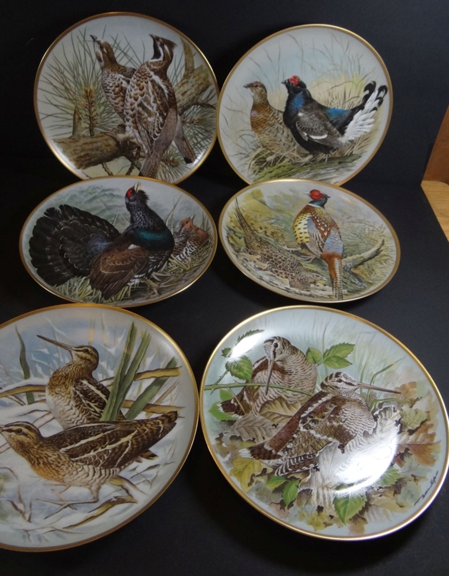 12 Vogelteller "Gamebirds of the world" Franklin Porzellan, made by Haviland/Limoges. mit Zertifika - Bild 2 aus 9