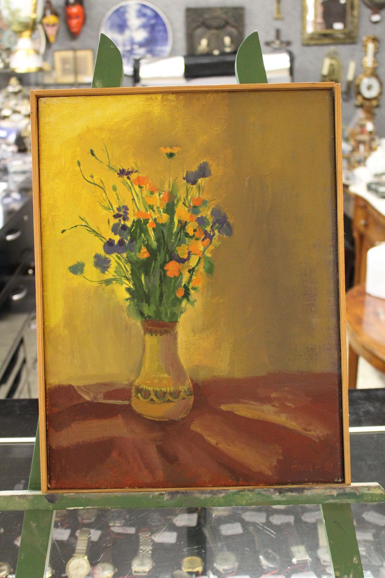 Anna Pomykalska, (geb 1970) "Blumenstrauss" Öl/Leinen, 40x30 cm, gerahmt - Bild 2 aus 4
