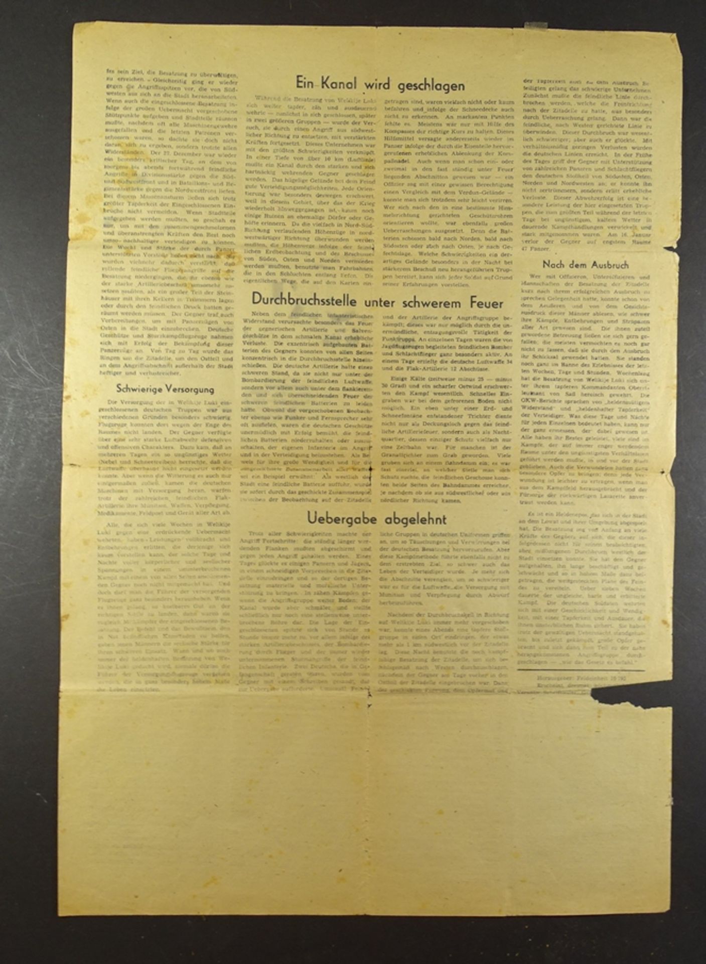 Die Panzerfaust, Feldzeitung einer Panzerarmee, 8.April 1943 (selten) - Bild 2 aus 2