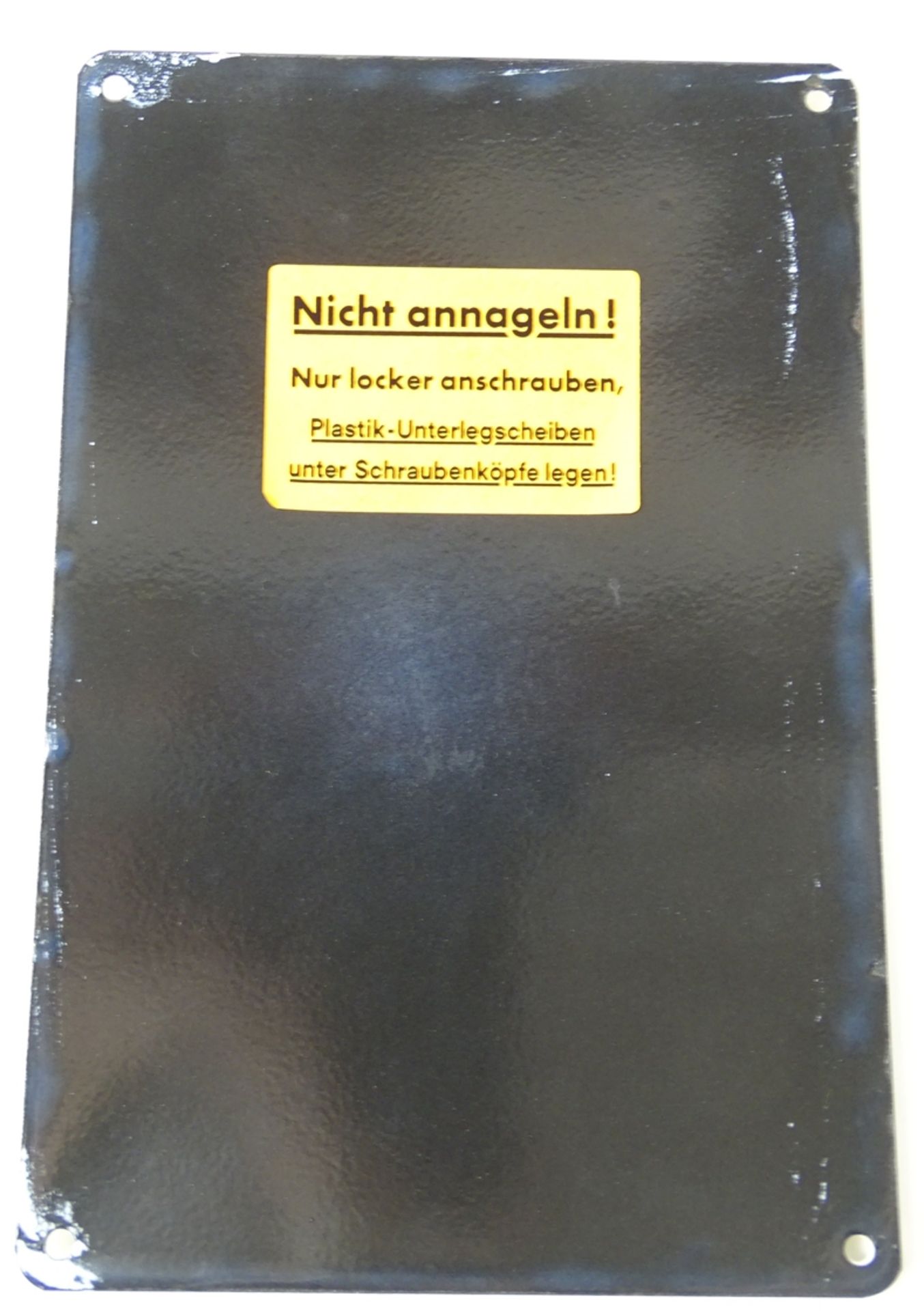 Emailleschild "Provinzial Feuer Societät", 16 x 23,5 cm, leichte Altersspuren - Image 2 of 2