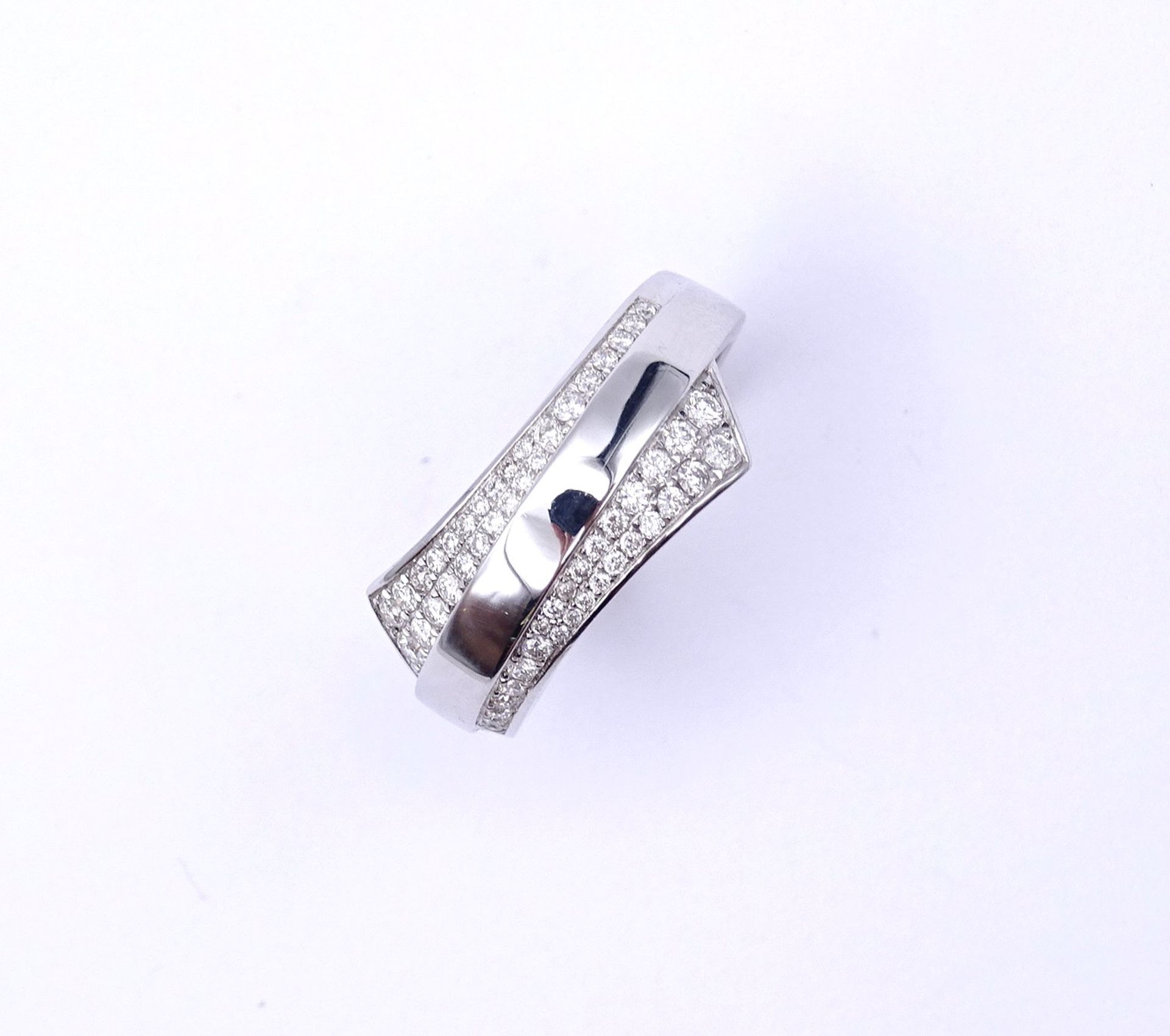 Bandring, WG 0.585 mit 54 Diamanten, 4,8g., RG 56 - Bild 2 aus 6