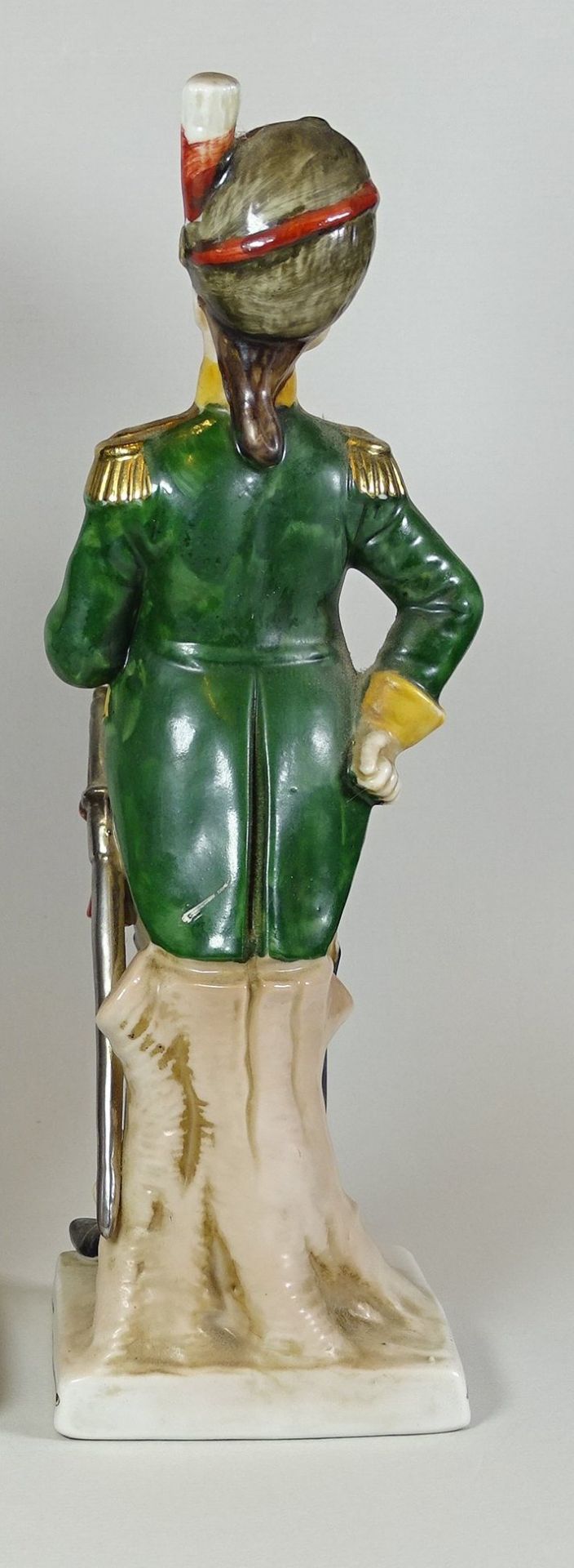 Offizier Figur mit Pfeife,ungemarkt, H. 25cm,Alters- und Gebrauchsspuren - Bild 4 aus 4