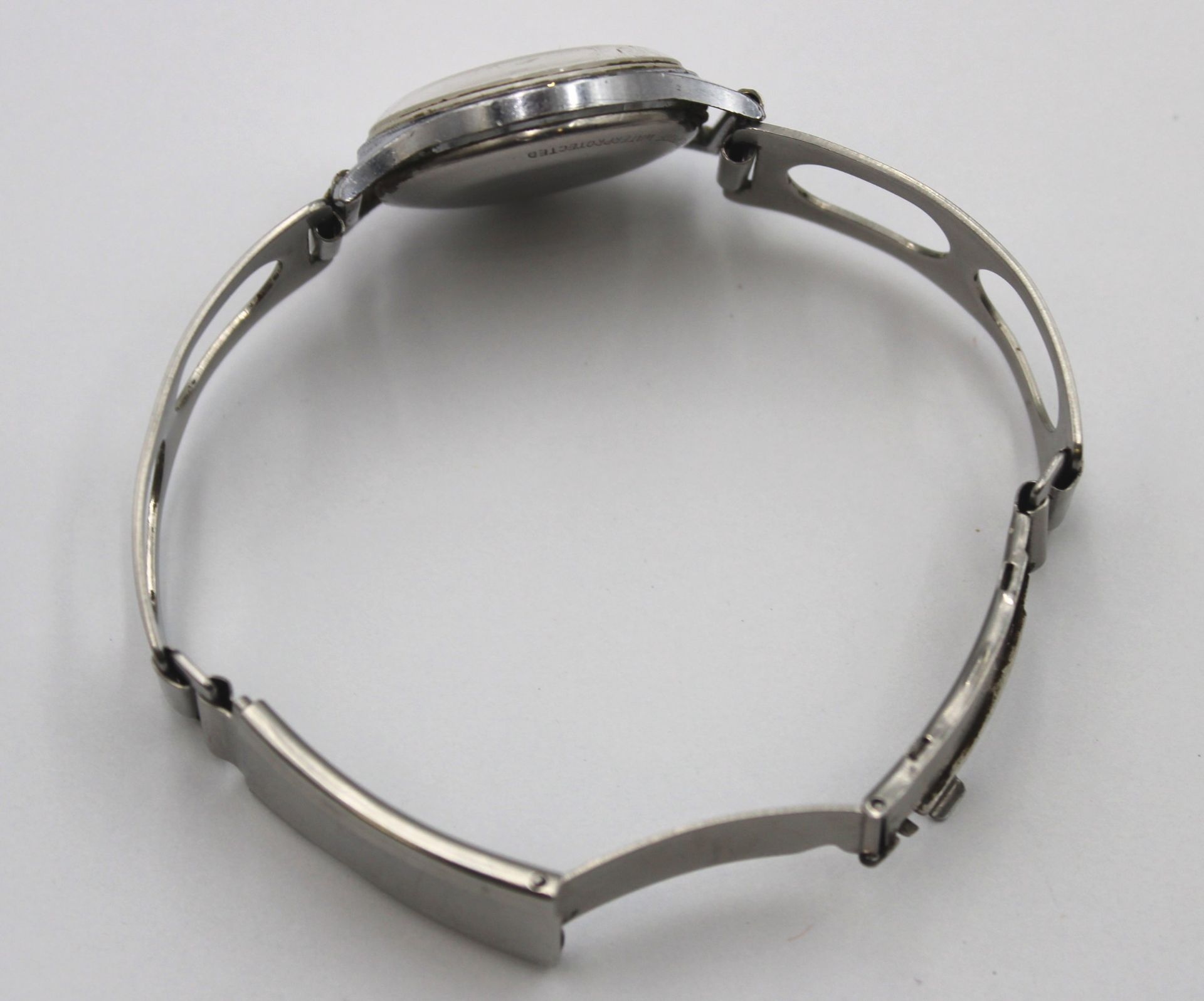 Armbanduhr, Junghans, älter, Handaufzug, Werk läuft, D-, getragene Erhaltung, D-3cm. - Bild 3 aus 3