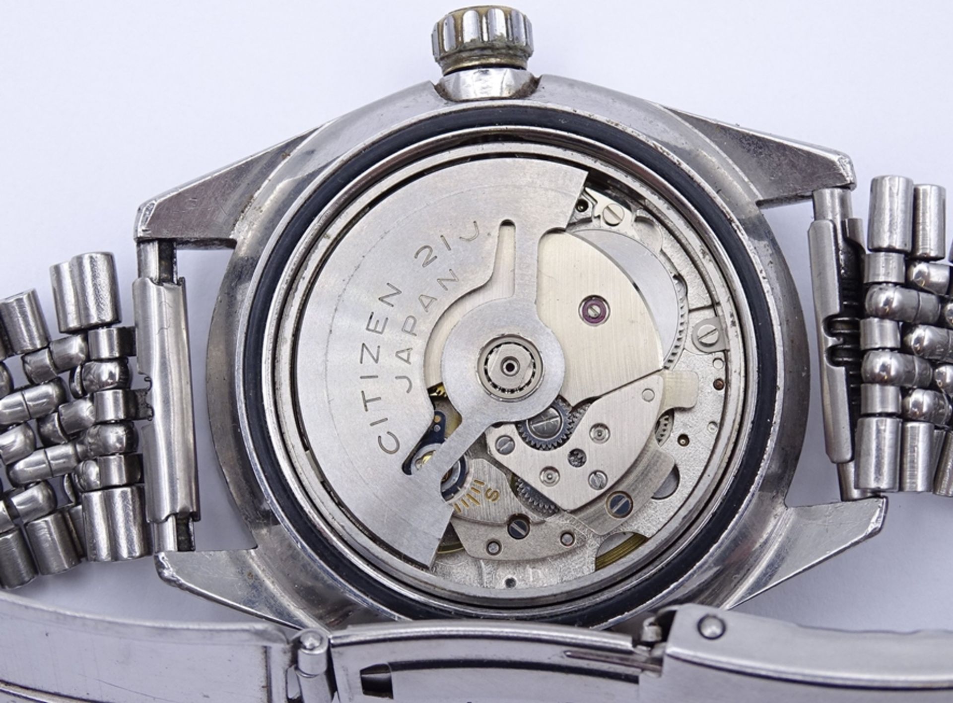 Herren Armbanduhr Citizen Diver, Cal. 5430, Automatikwerk, Werk läuft, starke Alters und Gebrauchss - Bild 5 aus 16