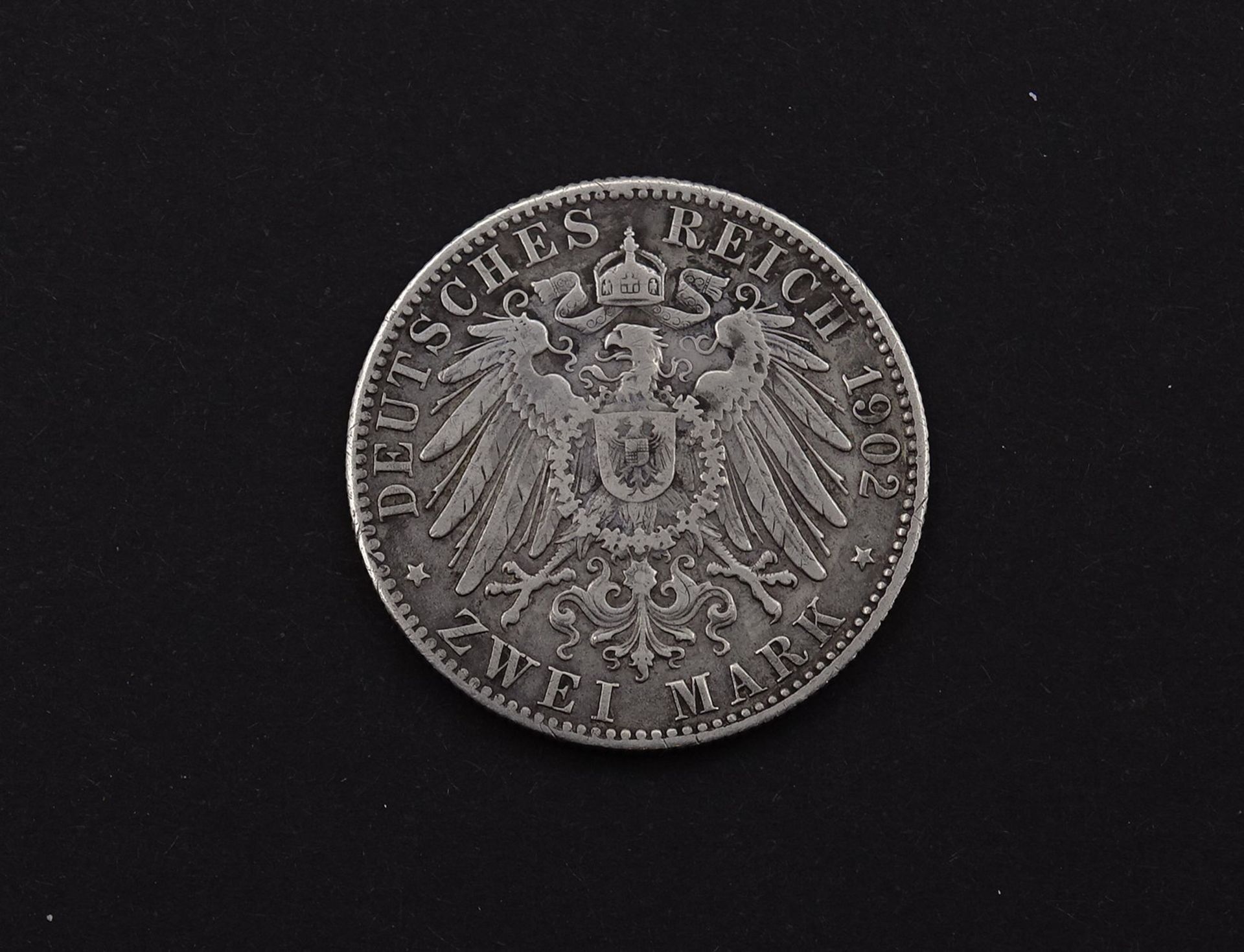 Zwei Mark 1902 Freie und Hansestadt Hamburg J , 10,91g., D. 28,0mm - Bild 2 aus 2