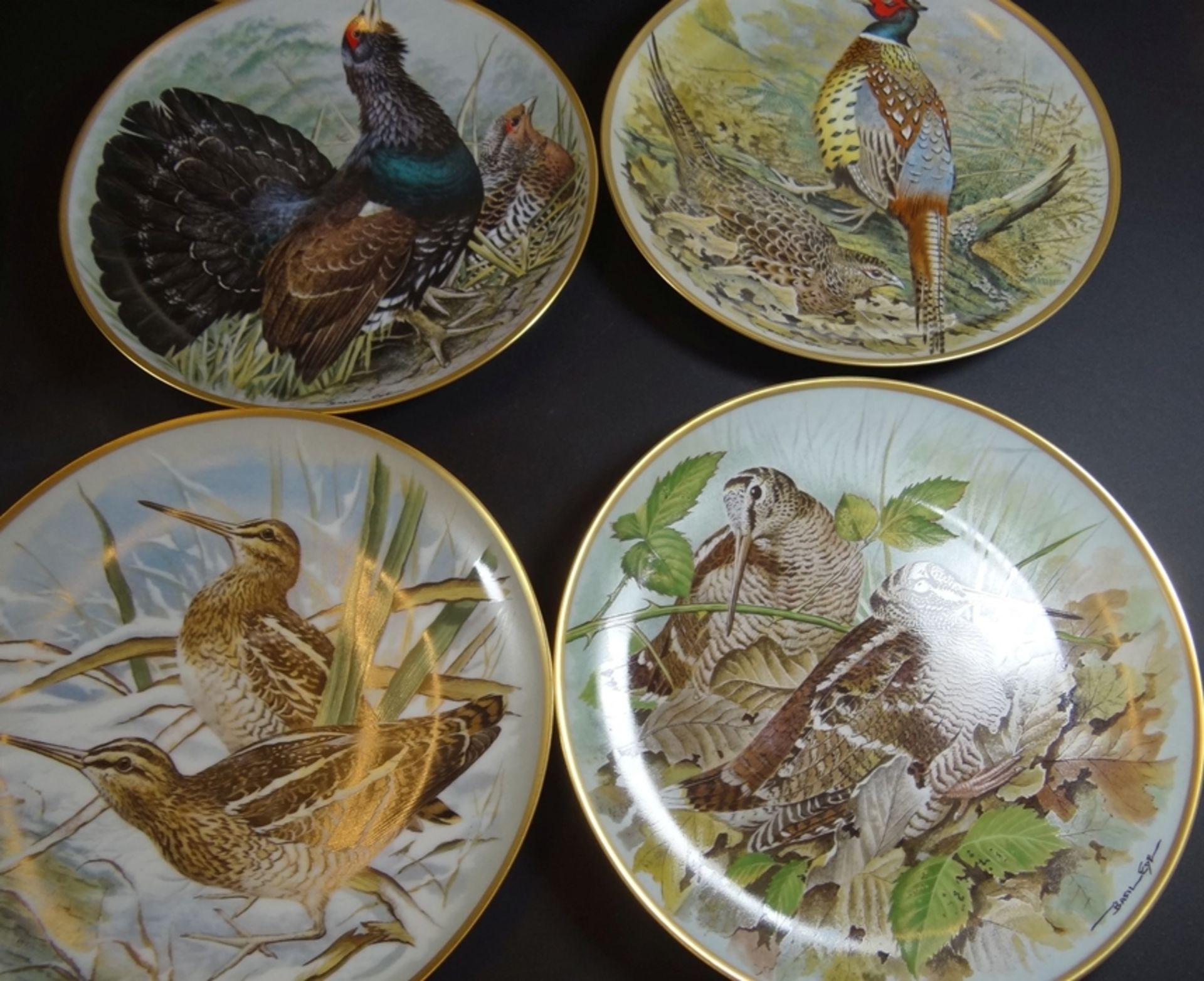 12 Vogelteller "Gamebirds of the world" Franklin Porzellan, made by Haviland/Limoges. mit Zertifika - Bild 7 aus 9