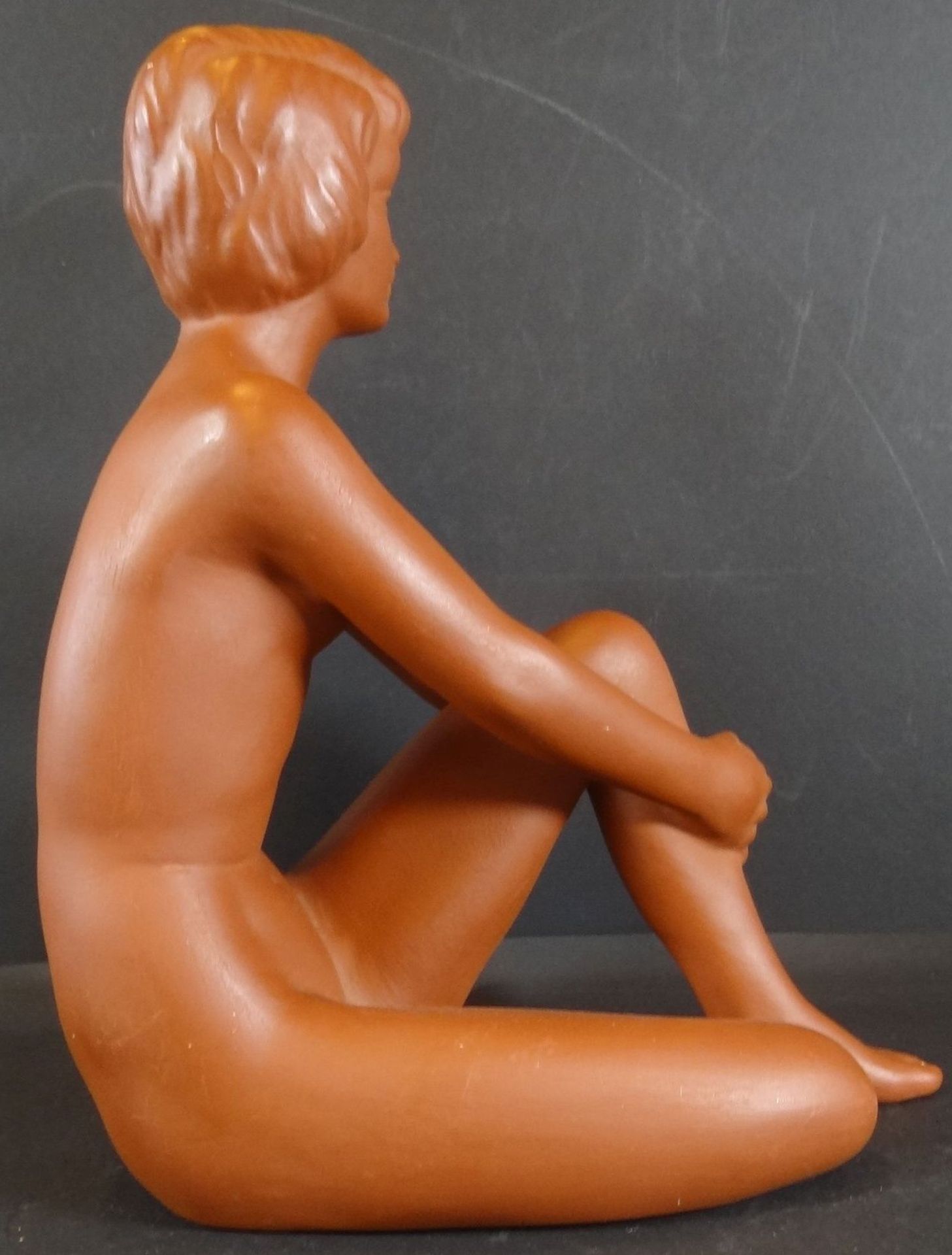 hockende Nackte, Gmundner Keramik, H-21 cm, gut erhalten - Bild 3 aus 6