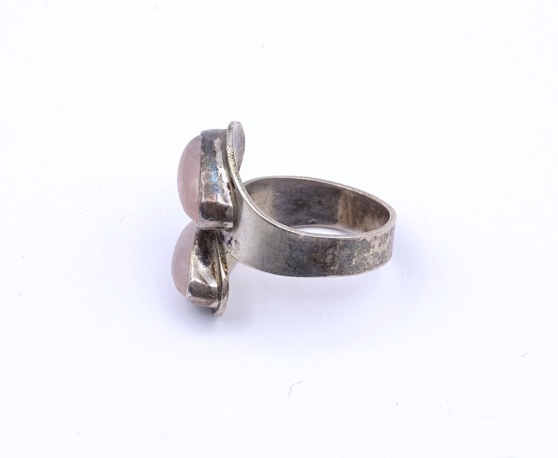 GEORG KRAMER Silber Ring mit Rosenquarz, Silber 0.835, 5,2g., RG 52 - Bild 3 aus 4