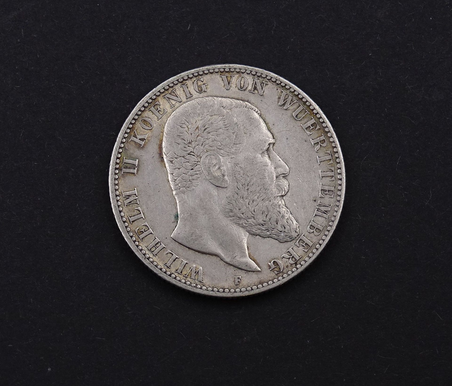 Zwei Mark 1904 Wilhelm II König von Württemberg F, 11,01g., D.27,8mm