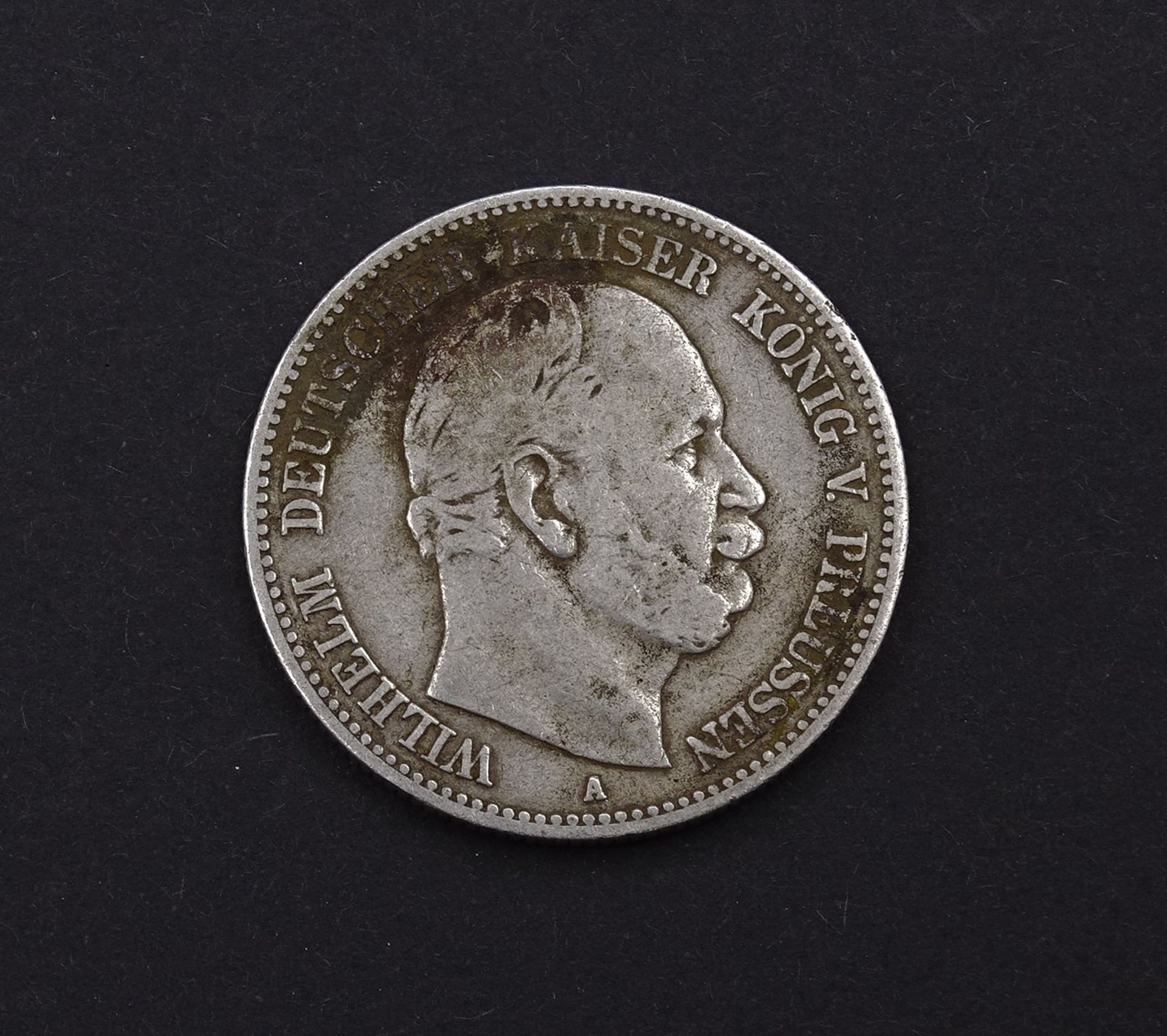 Zwei Mark 1877 Wilhelm Deutscher Kaiser König von Preussen A, 10,81g.,D. 28,0mm