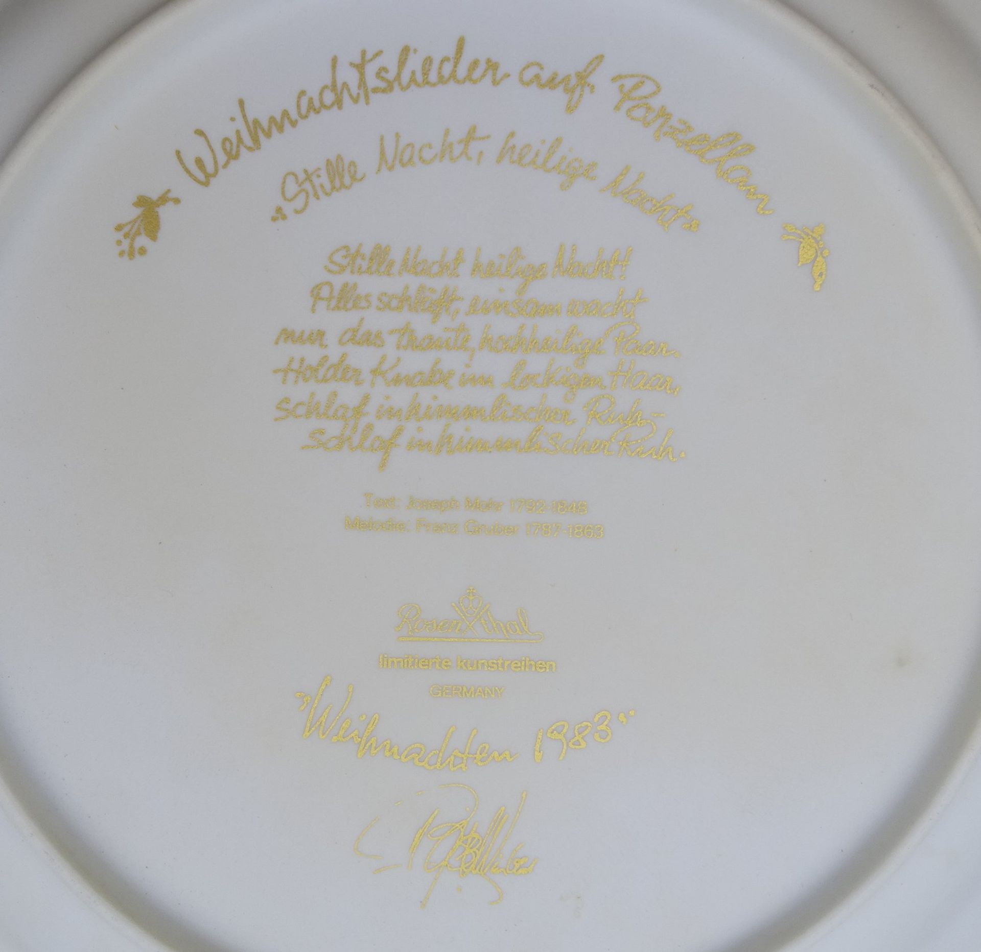 2 Weihnachtsteller "Rosenthal", Studio Linie, Björn Wiindblad, 1982 / 1983, D. 28/29cm - Bild 5 aus 5