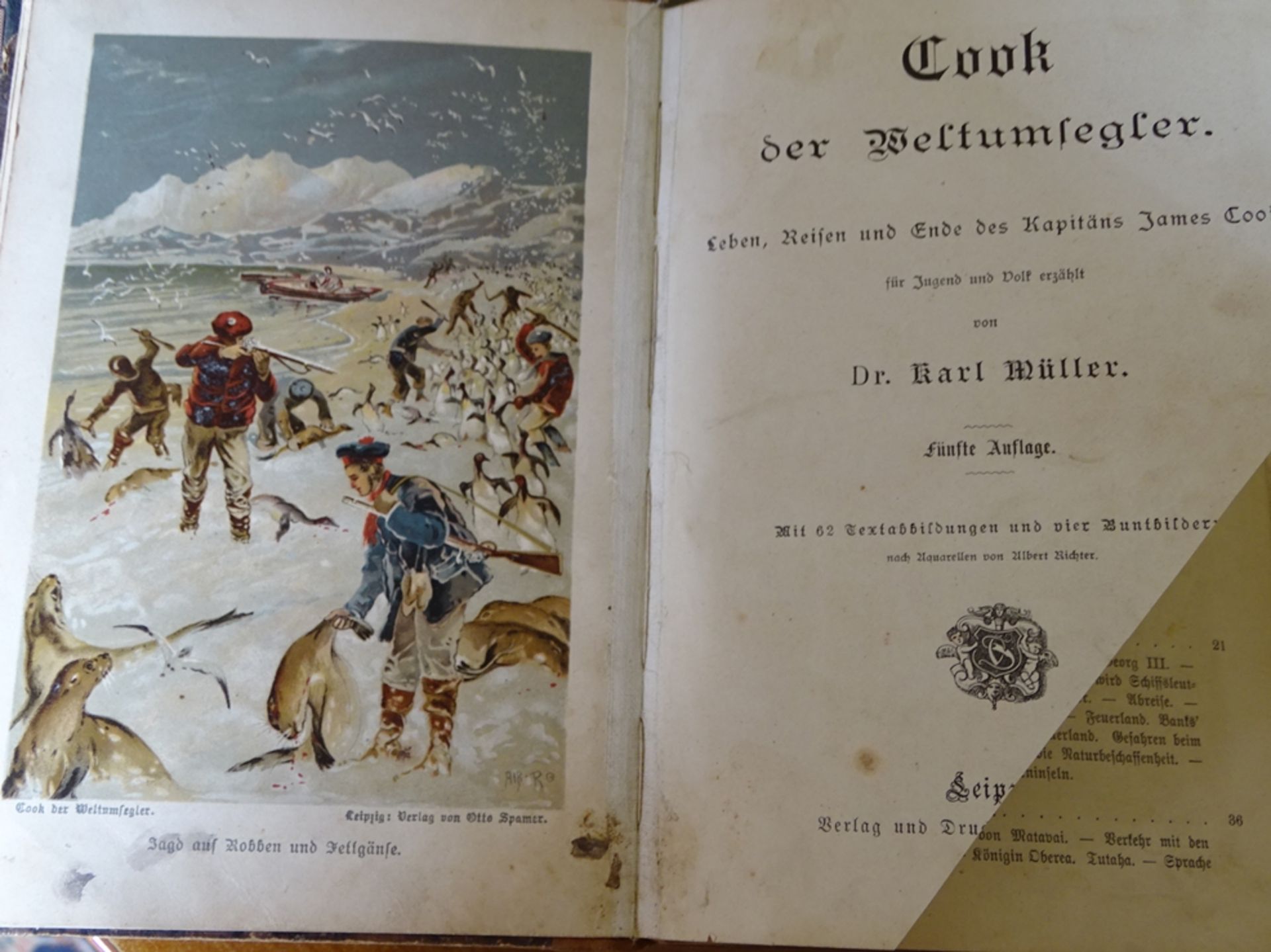 4 Bände Reiseliteratur, erschienen zwischen 1890-1901, Einbände mit Altersspuren, 1x Seite zur Hälf - Image 4 of 7