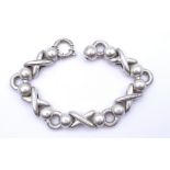 Massives Sterling Silber Armband Italy, L. 23cm, 88,4g.