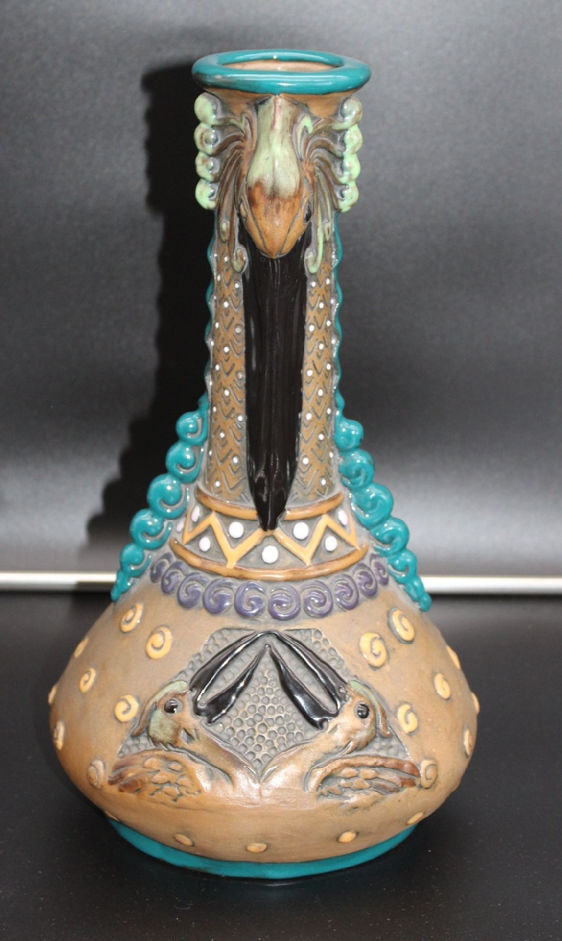 sehr schöne Art-Déco Vase, Amphora Austria, Modellnr. 1002, tadelloser Zustand, H-35,5cm.