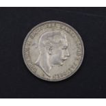 Drei Mark 1910 Wilhelm II Deutscher Kaiser König von Preussen A, 16,58g.,D. 33,0mm