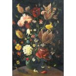 Holländische Schule, Anhänger von Ambrosius Bosschaert, 17. Jhd., Blumen in Vase, Apokryph unten re