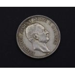 Drei Mark 1908 Friedrich August König von Sachsen E, 16,57g., D. 32,8mm