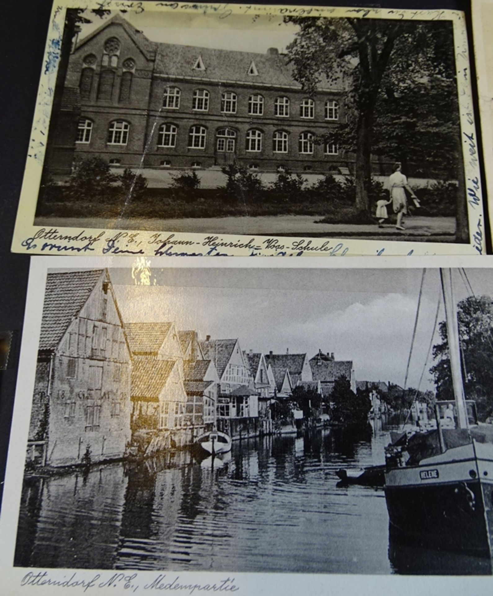 10x alte Postkarten "Otterndorf", gelaufen, alle mit kl. Streifen Tesa-Film am oberen Rand - Bild 4 aus 7