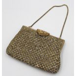 kl. Abendtasche, Strass, Tragespuren, 12 x 18cm.