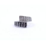 Silber Ring mit Spinell und klaren Steinen, Sterling Silber 0.925, 4,8g.,RG 57