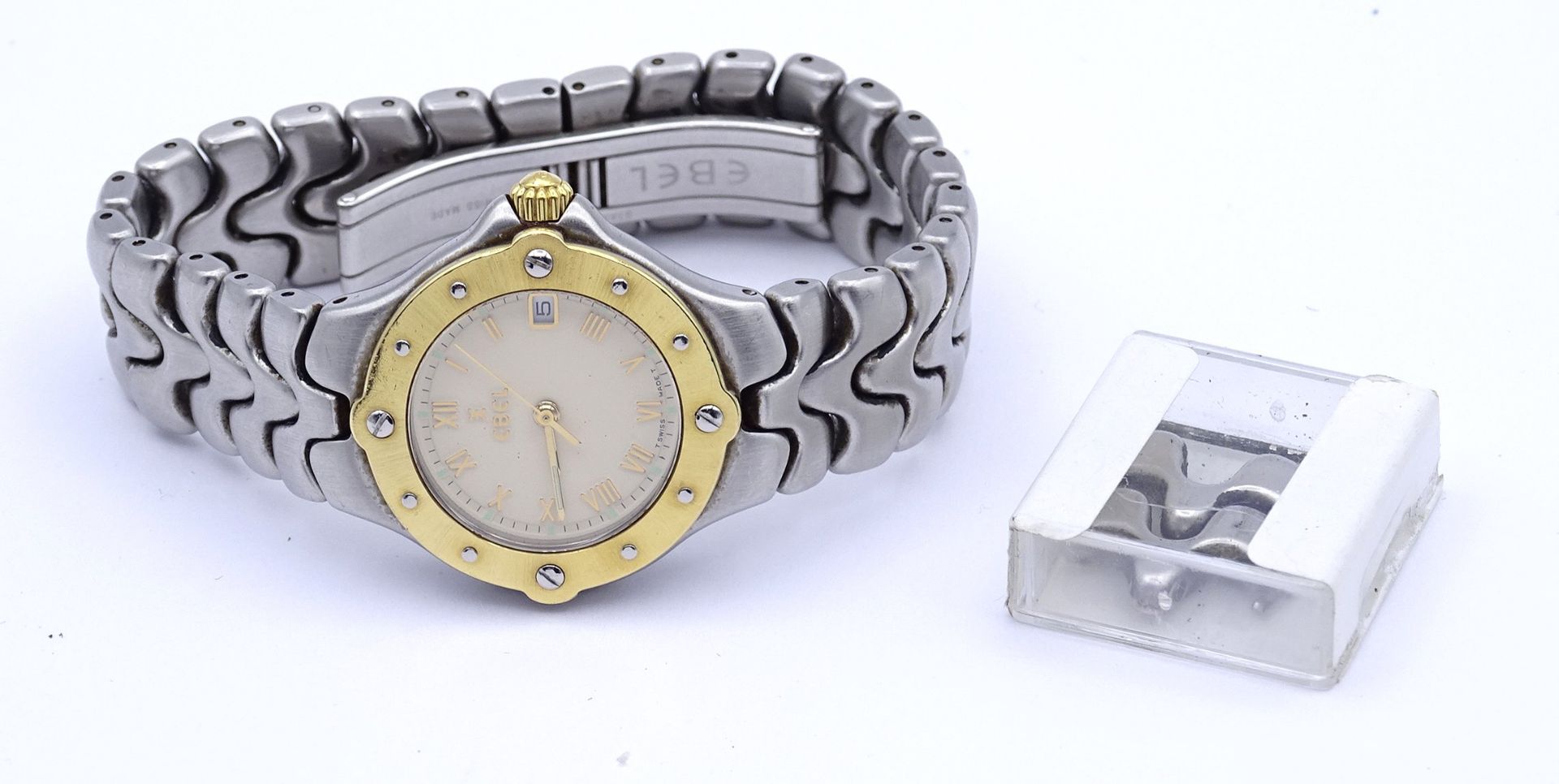 Damen Armbanduhr EBEL SPORTWAVE , Stahl / Gelbgold, Quartz, D. 26mm, Funktion nicht überprüft