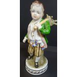 Porzellanfigur "Royal" Wanderbursche, handbemalt, H-15 cm,