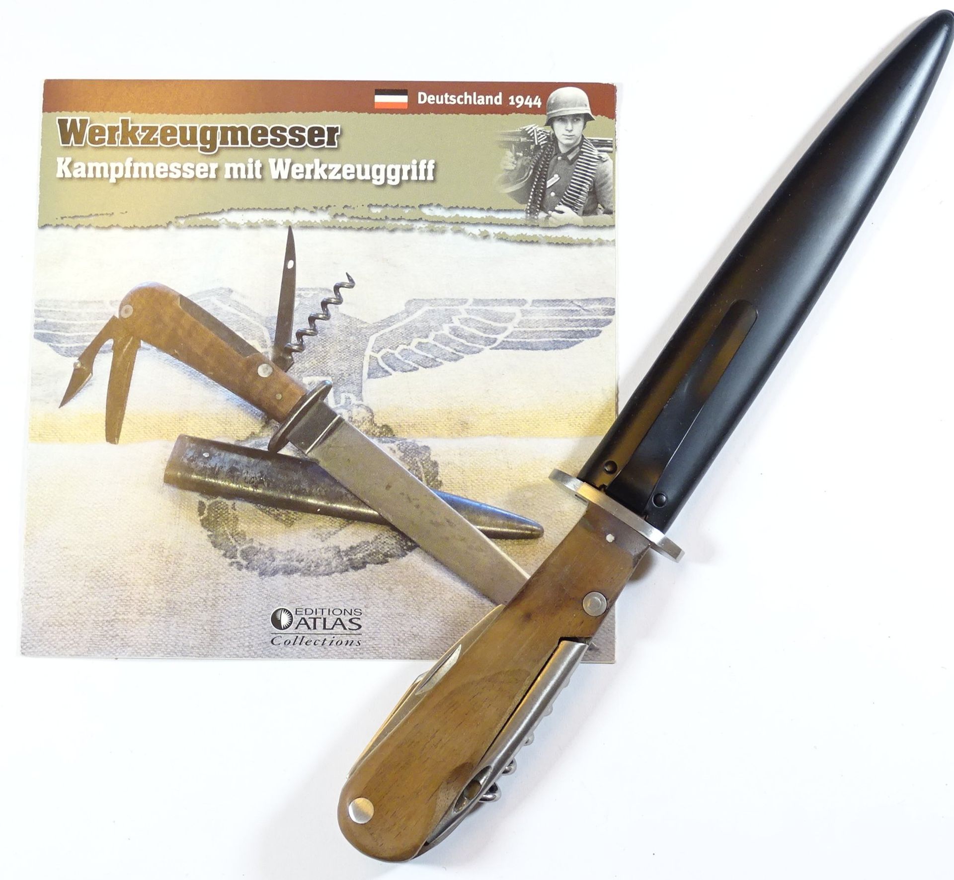 Werkzeugmesser - Kampfmesser mit Werkzeuggriff mit Zertifikat - Sammleranfertigung