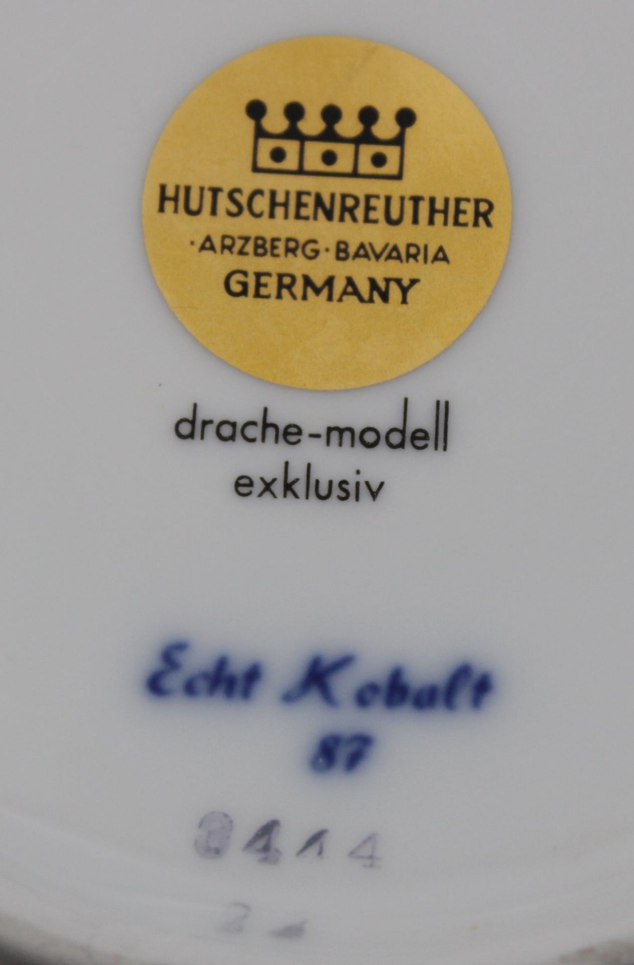 28 Speiseserviceteile, Hutschenreuther, Kobalt u. Gold, Deckelterrine , Terrtine (Deckel fehlt), 2x - Image 2 of 3