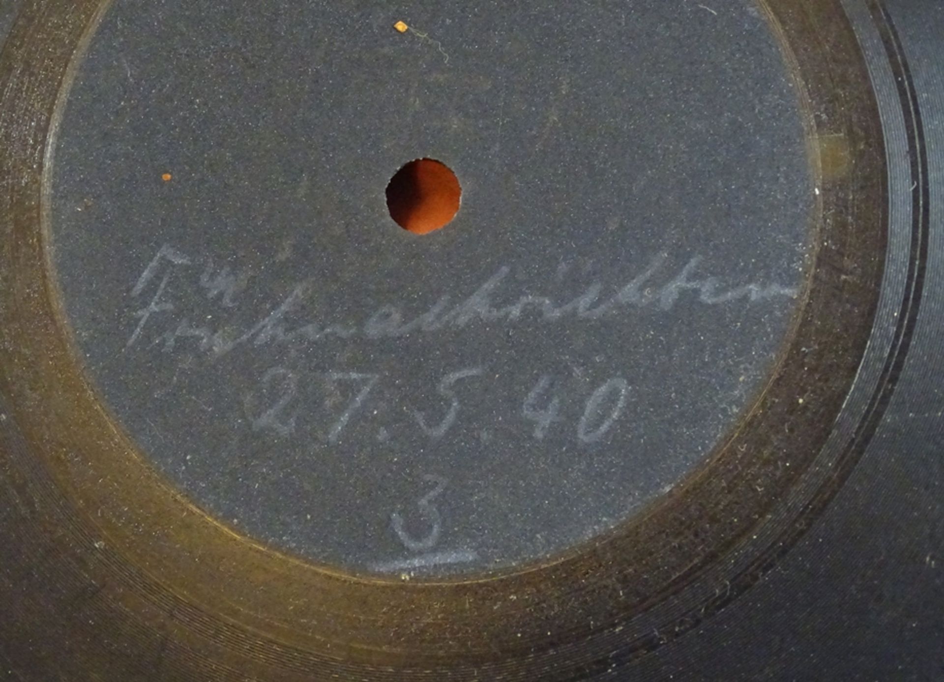 Wehrmacht 3 Schallplatten besprochene Feldpostbriefe als OKW Berichte um die Truppe über die Lage z - Image 3 of 5
