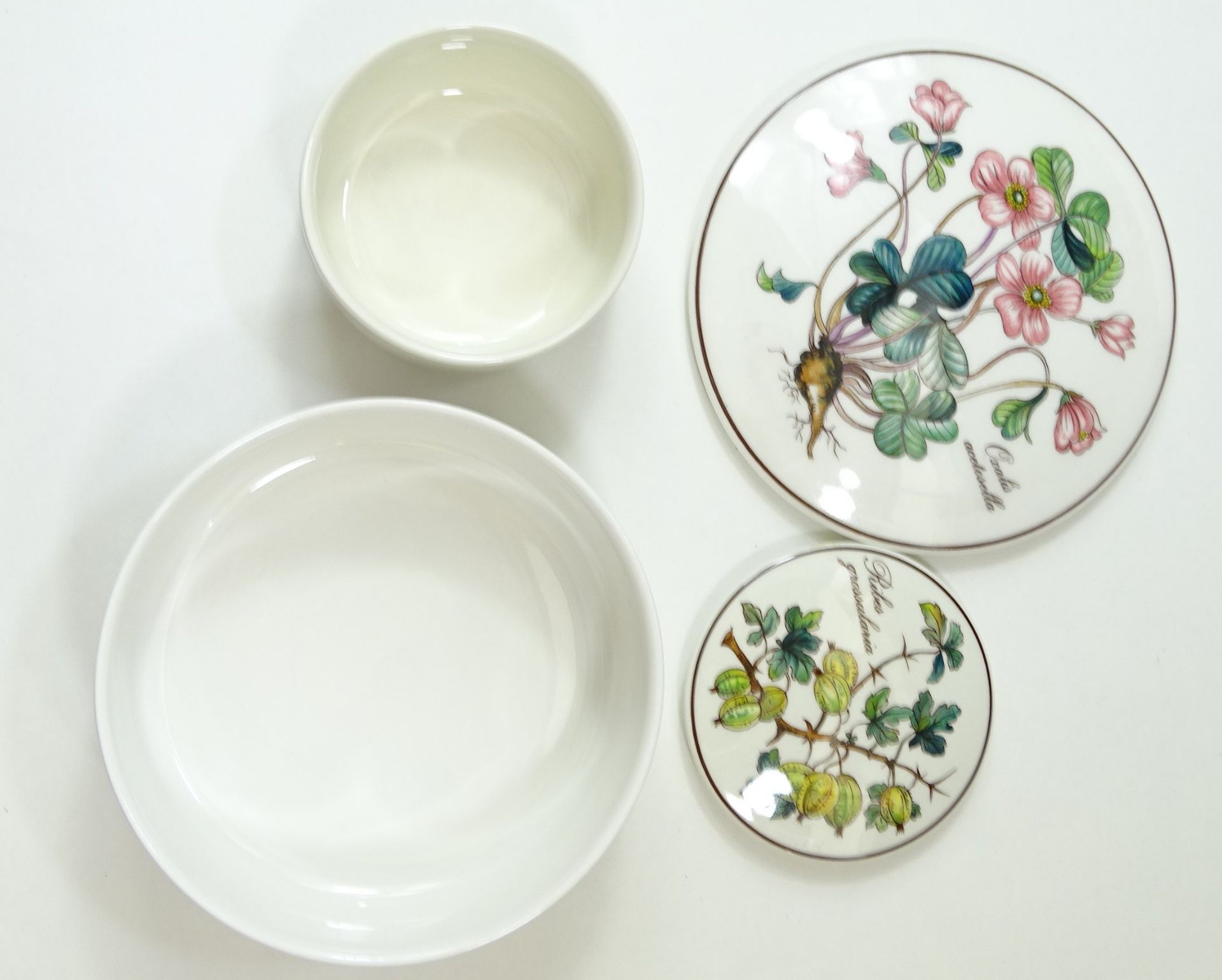 2 Deckeldosen mit floralen Motiven, Villeroy & Boch, Ø 12,5 und 5, H. 4 und 5 cm - Image 4 of 5