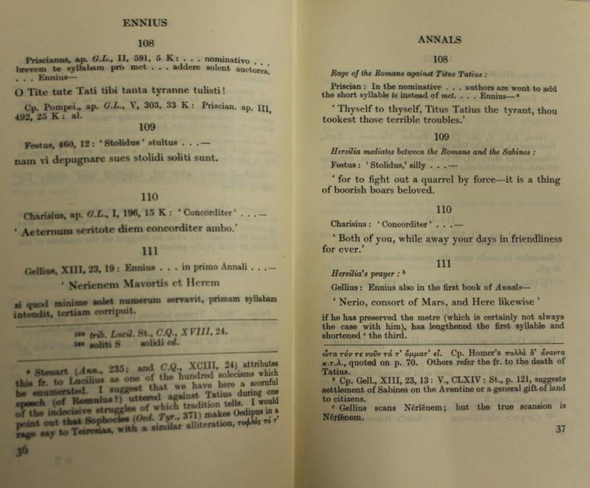 E. H. Warmington, "Remains of Old Latin" 4 Bände, Cambridge, London 1935, mit Altersspuren, Einbänd - Image 5 of 5