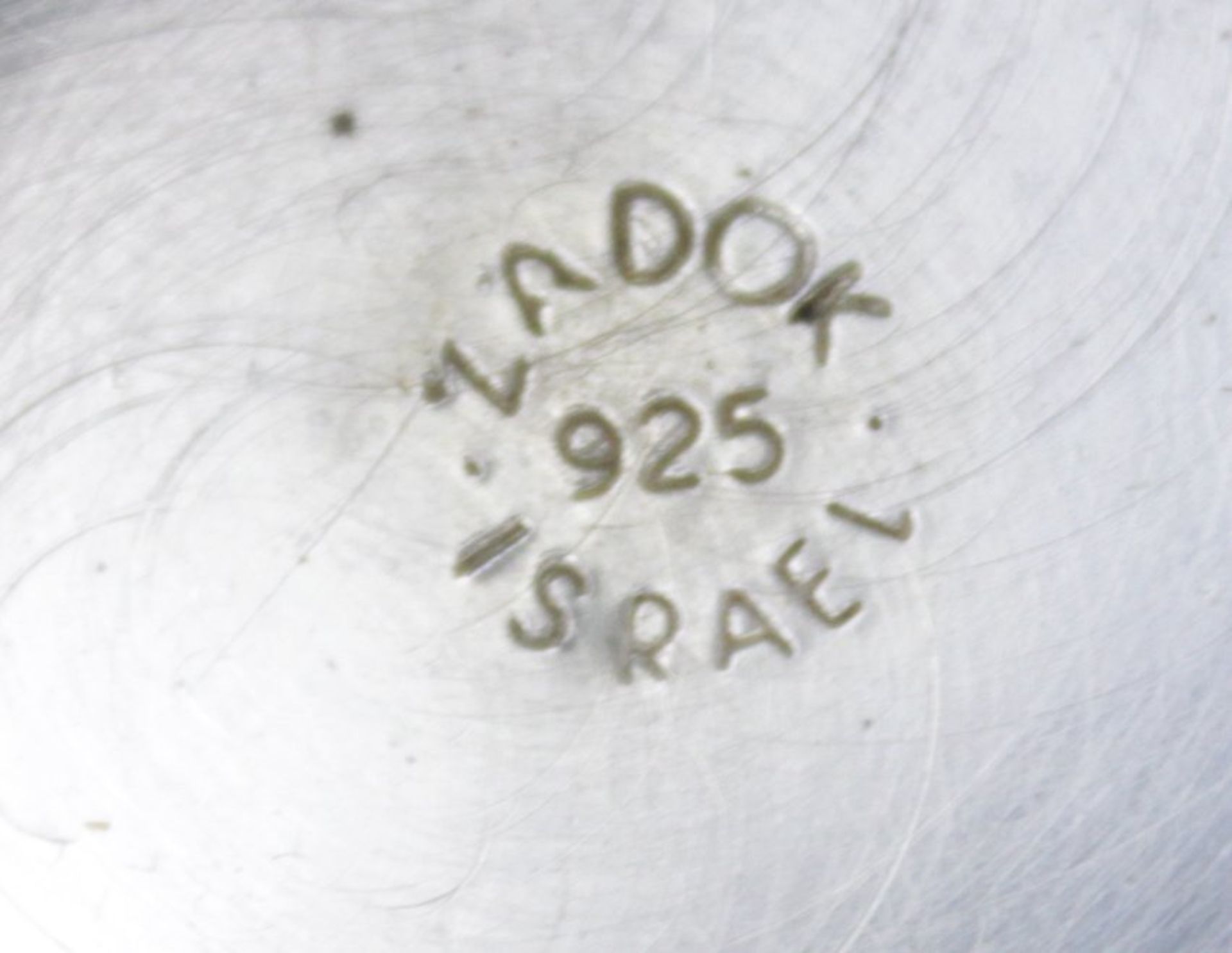 Kiddusch-Becher, Zadok Israel, 925er Silber , Farbsteinbesatz, ca. 76,5gr, H-9,5cm. - Bild 6 aus 6
