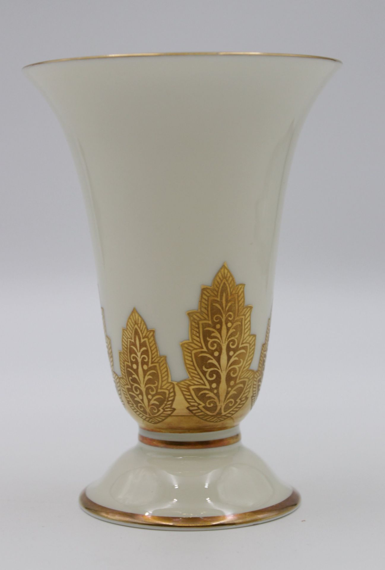 Vase, Fürstenberg, Golddekor, H-15cm.