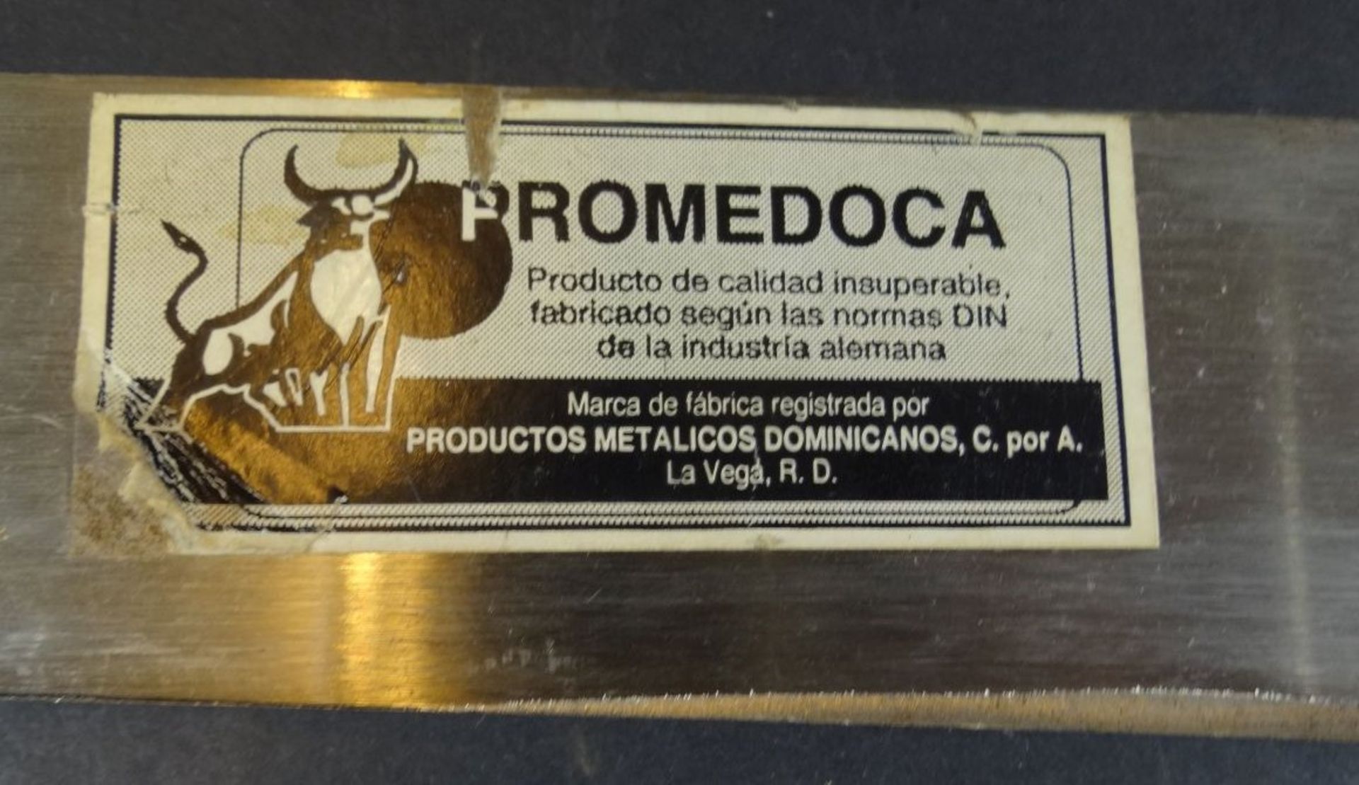 Buschmesser in Lederscheide "Promedoca", Dominikan. Republik, 1987, L-76 cm - Bild 9 aus 10