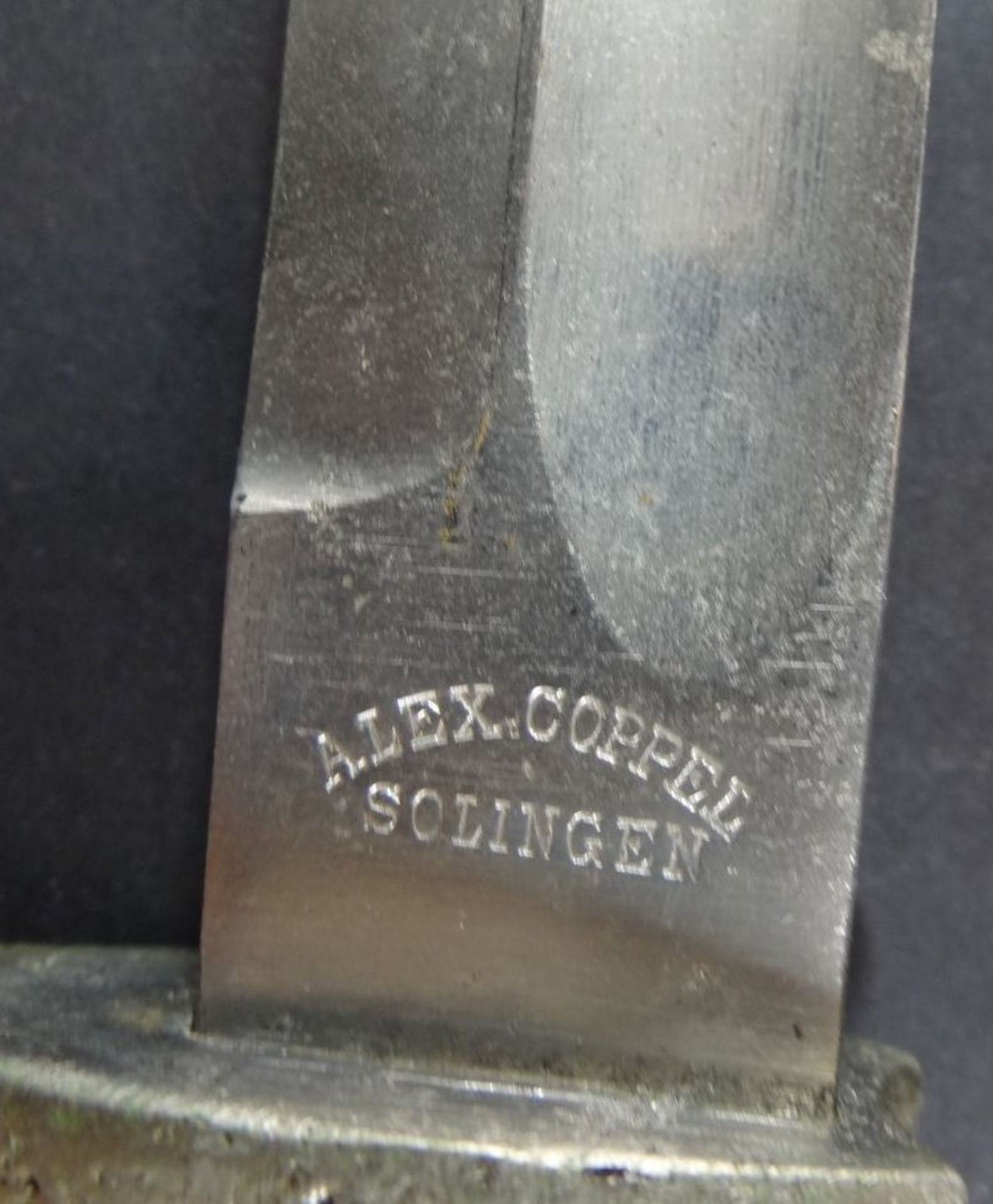 Seitengewehr mit Metallscheide "Alex Coppel, Solingen", L-52 cm - Bild 5 aus 7