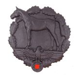 SA-Plakette "Für Verdienste um die wehrhafte Ertüchtigung der Deutschen Reiterjugend, Eisen geschwä