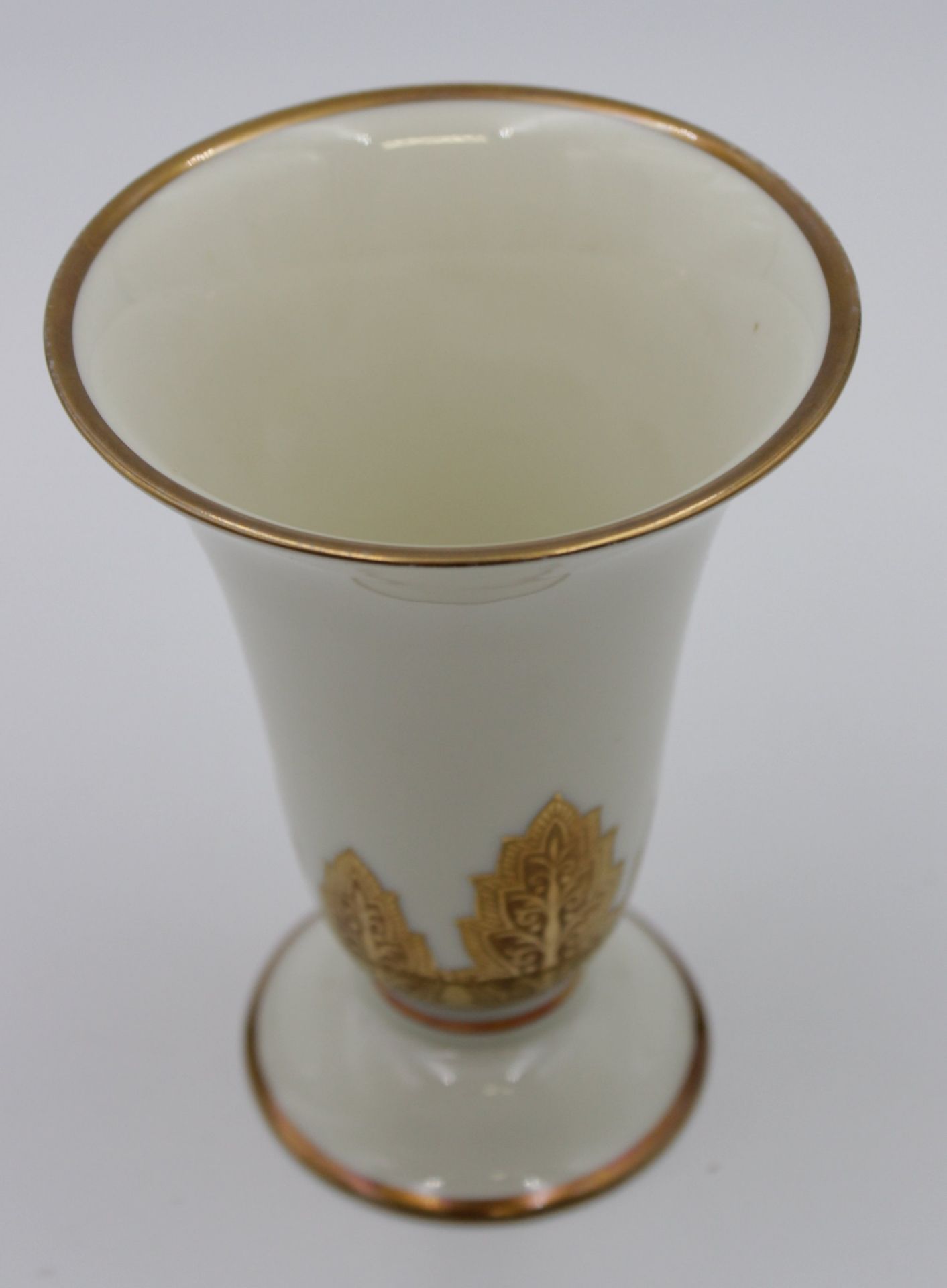 Vase, Fürstenberg, Golddekor, H-15cm. - Bild 2 aus 4