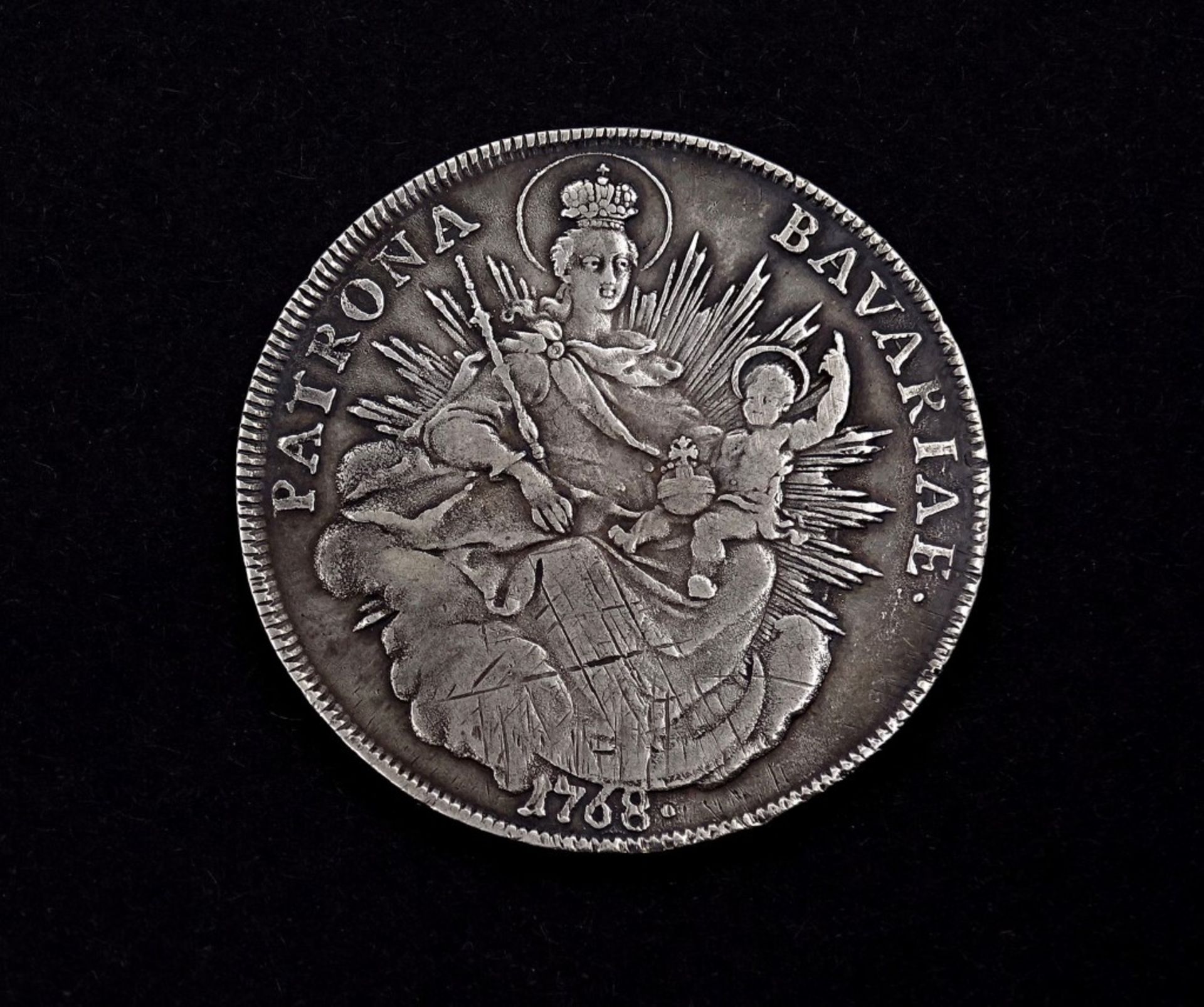 1 Taler  (Madonnentaler) 1768 Bayern,  D. 40mm, 27,3g.