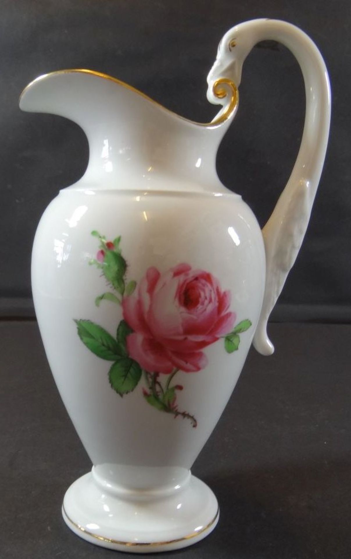 Milchkännchen, Meissen" Rote Rose, 1.Wahl, H-20 cm